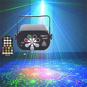 Luz de Disco LED RGB UV USB 8 Projetor de Buracos Luz de Disco para Festa DJ de Natal Casamento Bar Lampada de Disco