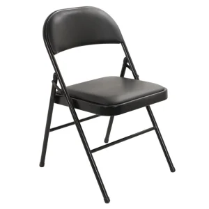 Modern Wrought Iron Outdoor Black Folding Chair