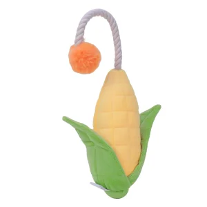 Pet Products Factory Custom Cute Corn Plush Dog Rope Chew Toy