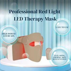 Professional Hand Held Silicone Photon Therapy Red Light Face Mask with EU Plug 665nm &amp; 850nm LED Lights