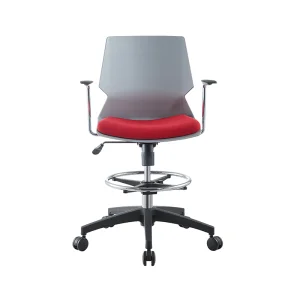 Modern Drafting Stool Tall Office Chair Ergonomic Swivel Desk Chair with Foot Ring and Wheels for Standing Desk