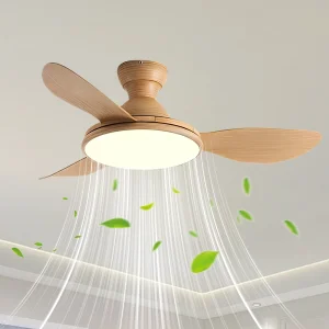 Modern Household Ceiling Fan Chandelier 5 Blades DC Motor Integrated ABS Blades LED Light Source Noiseless for Living Room