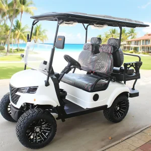 4 Seater Folding Battery Electric Golf Cart Rough Terrain 2+2 Seats off Road Golf Cart