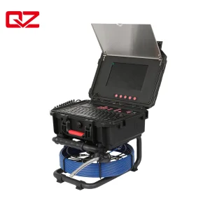 Qytech 12.8mm Camera Head 9 Inch 30m Cable Sewer Pipe Inspection Camera System with DVR