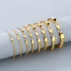 سوار سلسلة من الفولاذ المقاوم للصدأ الأنيق