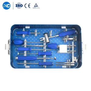 CE&ISO Human Use Orthopedic Spinal O-Profile Cervical Titanium Cage Instrument Set