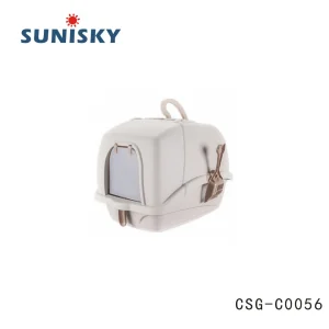 Csg-C0056 Excellent Quality Pet Toilet Box Enclosed Hooded Cat Litter Box with Door