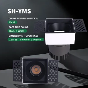 Wholesale Price Favorable Indoor Commercial square Embedded LED Deep Anti-glare Downlight