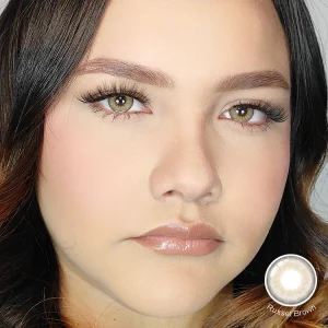 Contact Lenses 14mm Custom Color Eye Lens Russet Brown Cheap Makeup for Dark Eyes Lentes De Contacto De Hidrogel