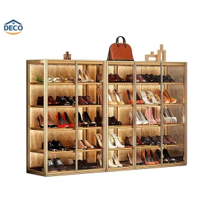 Luxury Glass Shoe Cabinet