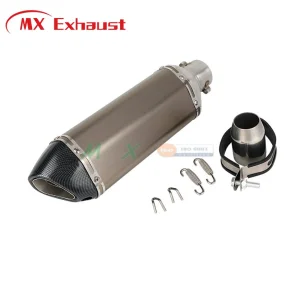 High Performance Carbon Fiber Stainless Steel Muffler Motorcycle Exhaust Muffler Racing Motorcycle Used
