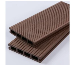 WPC Decking Boards 140*25 Outdoor Garden Patio Floor Waterproof with Brushed Finish Hollow Design Decking