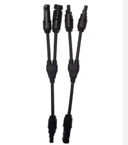 Sunro Y Branch Solar Connector Pv 1000v 1500v Waterproof Panel Connector Solar Cable Parallel Connector 2 to 1 Total Length 30CM