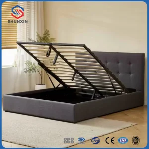 Cheap Upholstered Storage Bed Material Headboard King Size Bed Frame