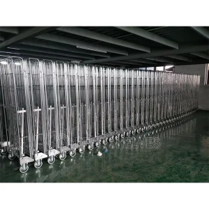 Competitive Price Warehouse Folding Rolling Metal Container Storage Cage With Wheels