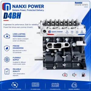 D4bh ديزل 2.5L كتلة طويلة بديلة لمحرك سيارة هيونداي جالوبر