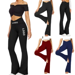 2026 Best Selling Black Yoga Compression Leggings Hip Lifting Yoga Pants Sport Wear Nylon Fabric Full Length Yoga Tights for Women