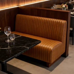 Retro Commercial Restaurant Furniture Booth Seating with Table and Chair Set for Cafe Bistro Restaurant