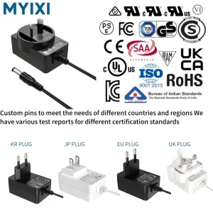 Myixi 24V 1A 12V 2A 31V 900mA 9V 3000mA AC Window Power Adapter 7.8V 3.5A 16.8V 1.5A for Thin Window Narrow Opening Game Cube