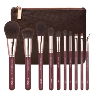 YDINI Wholesale Custom Logo 10pcs Kabuki Foundation Makeup Brush Set