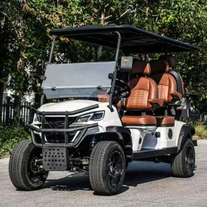 Luxurious 4-Seaters Golf Cart with Embroidered Logo Seats for Resort Fleet