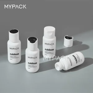 MYPACK Travel Size 60ml White HDPE Plastic Bottle with Cap Small Lotion Bottle for Shampoo and Conditioner