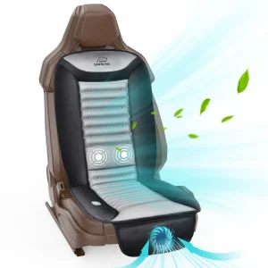 Factory Wholesale Cooling Car Seat Cushion Massage Vibration Air Ventilated Fan Air Conditioned Cooler Cushion Massager