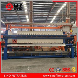 Mining Industrial Sludge Dewatering Filter Press Machine with Automatic Cloth Washing System