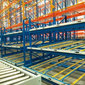 Estante de rodillos de almacenamiento intensivo profesional para estanterías de gravedad