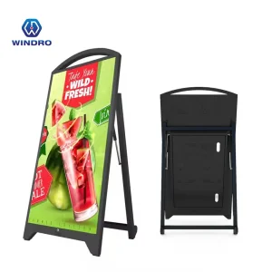 Factory Price, Outdoor Waterproof LED Display for Restaurant Menu &amp; Order Advertising Floor Standing Water Sign FHD Digital Signage