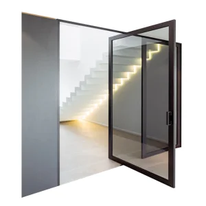 Pivot Size Commercial Glass Door Front Large Entry Glass Exterior Hing Swing Doors Modern Customized Aluminum Alloy Villa School