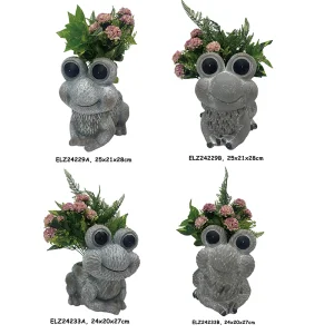 China Frog Planter Statues Frog Deco-Pot Garden Planters