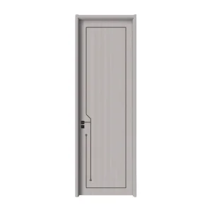 Modern PVC Wood Door -Flat Flush Sliding Interior Door with Real Wood Veneer Finish, Bulk Supply