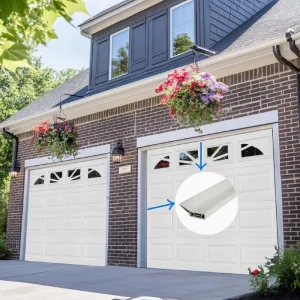 White Rubber Weather Stripping Soft and Hard Composite for Sectional Doors