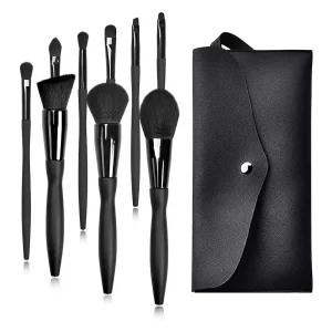 9 PCS Synthetic Luxury Professional Private Label Makeup Brush Set with Belt Bag