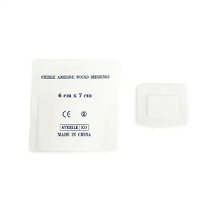 Self-Adhesive Medical Antibacterial Super Absorption Surgical Non Woven Wound Dressing Swab