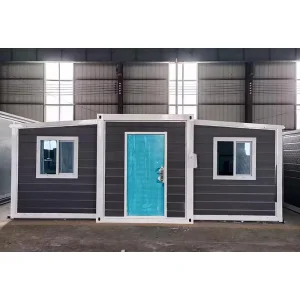 Double Storey 2 Bedroom Modular Solar Panel Transportable House Foldable with Insulation Wall Georgia