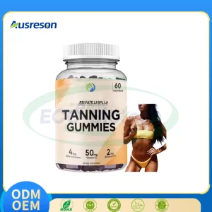 Acelerador de Bronzeamento OEM Ausreson Suporte Diário em Lote para a Pele Adultos Gomas de Bronzeamento