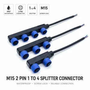 M15 Conector IP67 Luz Solar Externa