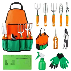 Fashionable 12 Piece Aluminum Hand Tool Kit Ergonomic Handle Gardening Tool