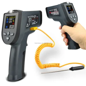 Household IR Thermometer Digital High Temperature Guns Pyrometer Double Laser Industrial Thermometer Infrared Thermometer