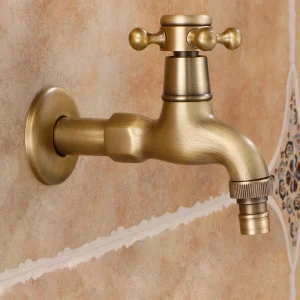 Wholesale antique European-style brass washing machine faucet