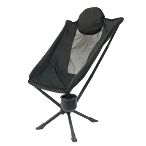 High Back Swivel Folding Chair Outdoor Camping Aluminum Alloy