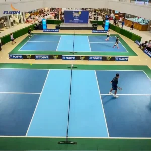 Professional Pickleball Court System with Durable Surface, Regulation Net and Boundary Lines