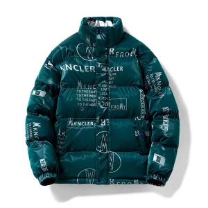 Men Long Sleeve Short Design Shiny Padding Effect Winter Coat Puffer Jacket