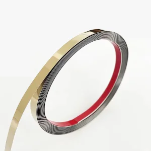 India Stainless Steel Flat Trim/Strip with Self-Adhesive Backing for Wall and Floor Transitions