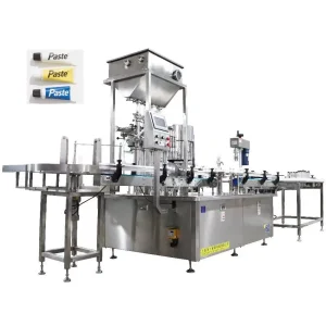 Automatic PLC Servo Liquid Sauce Filling Capping Machine for Chili Sauce, Sesame Sauce, Peanut Butter, Tomato Sauce, Honey, Glass Bottle, Pet, Tin Plate