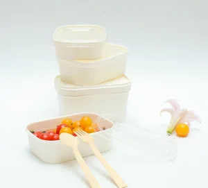 Caixa Para Levar Alumínio Bagasse Papel Polpa Biodegradável Recipiente para Alimentos