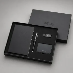 Custom Business Gift Set with Notebook, Pen, USB Drive