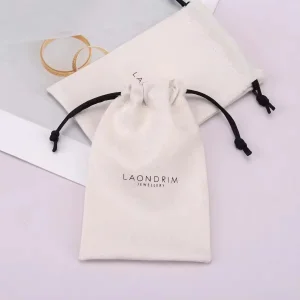 High End Luxury Suede Drawstring Bag for Packaging Jewelry